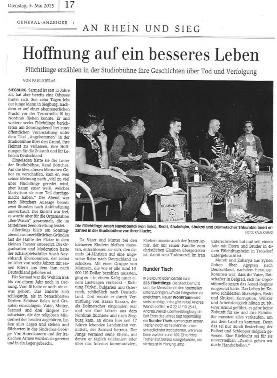 Flüchtlinge erzählen ihre Geschichten über Tod und Verfolgung